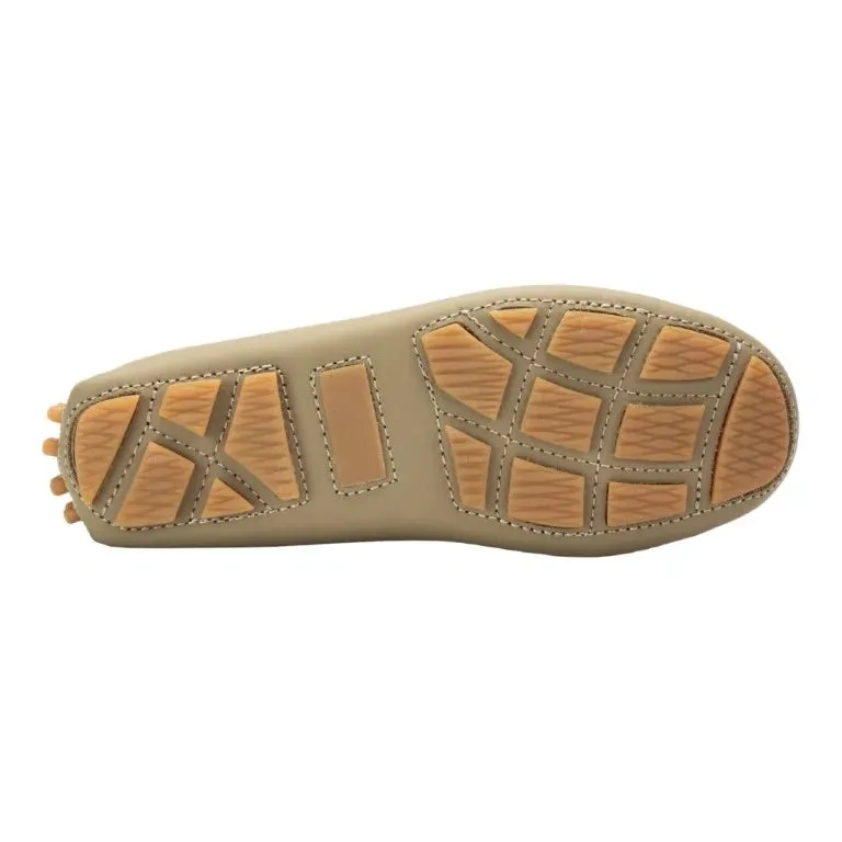 2581 - Taupe Sahara Leather Soft Loafer for Girl by London Kids