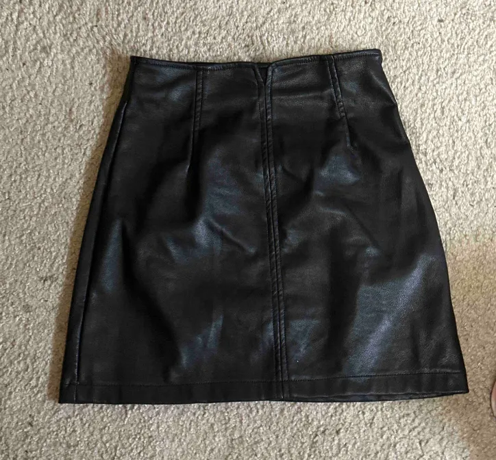 Above knee Causal Leather Short Skirts