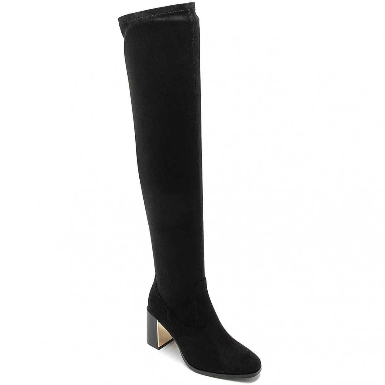 AMBER TURNER 'Ç'EST LE VIE' BLACK SUEDE OVER THE KNEE BOOTS