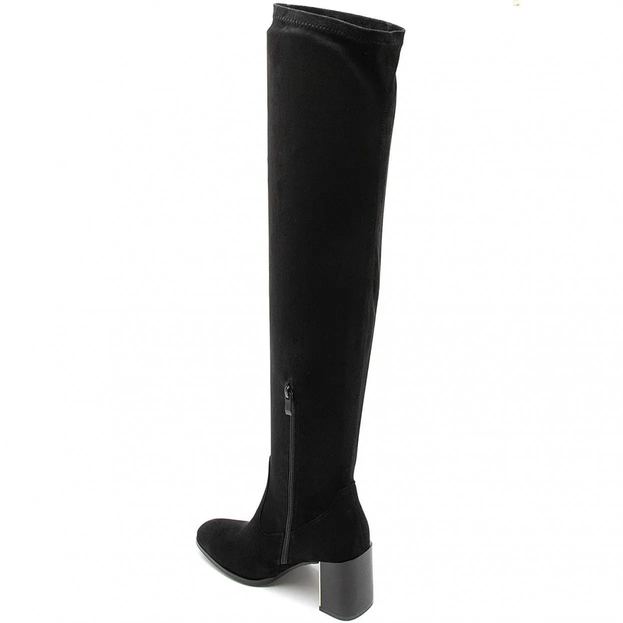 AMBER TURNER 'Ç'EST LE VIE' BLACK SUEDE OVER THE KNEE BOOTS