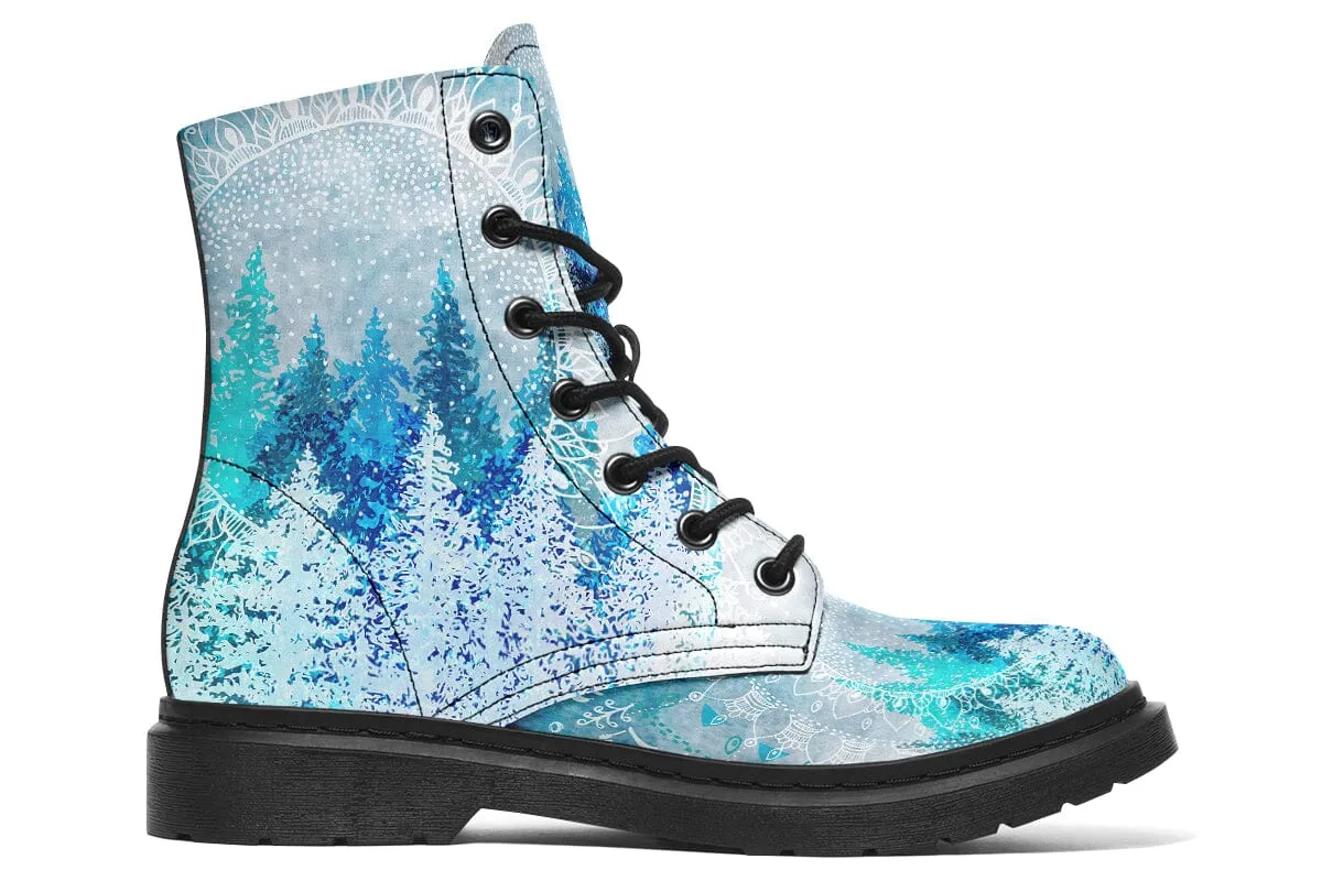 Among The Pines Mandala Combat Boots