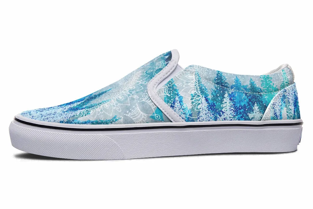 Among the Pines Mandala Slip on Shoes