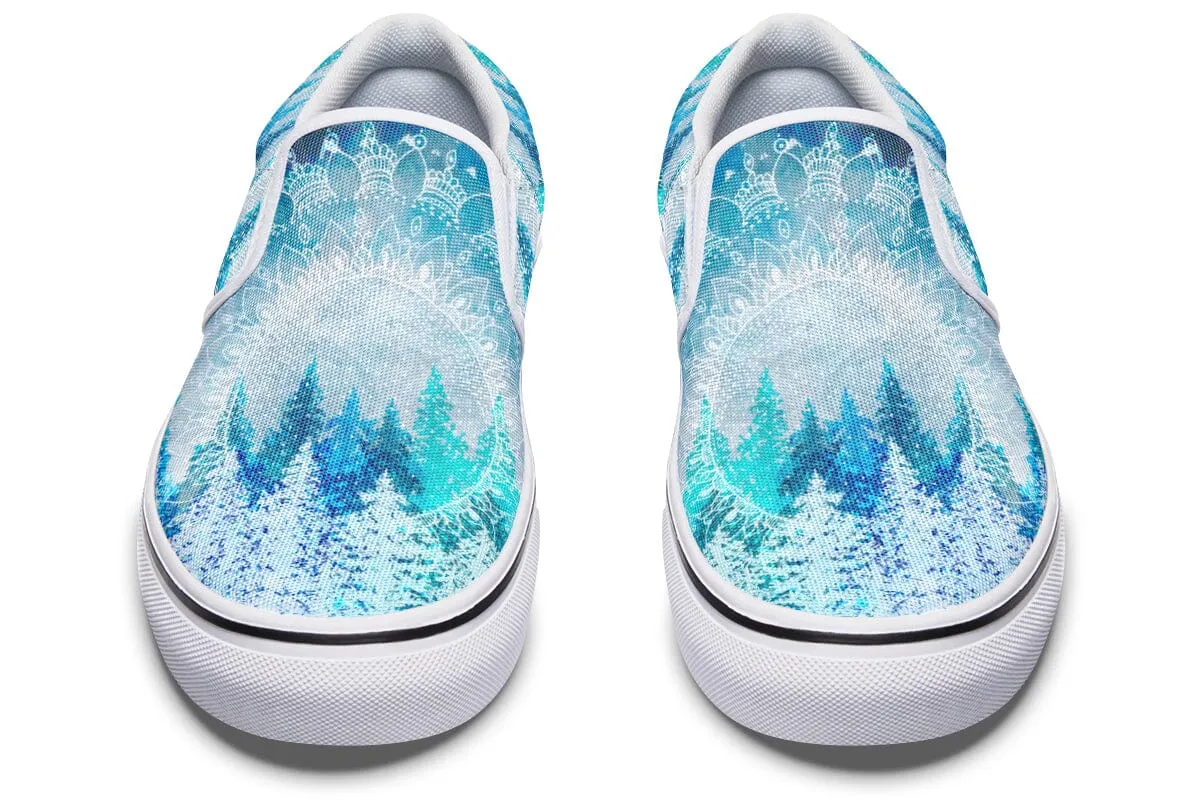 Among the Pines Mandala Slip on Shoes