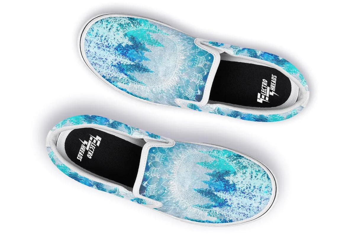 Among the Pines Mandala Slip on Shoes