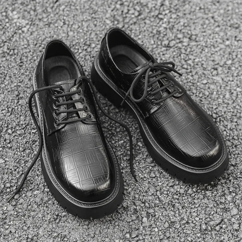 Amozae- Sejong Textured Derby Shoes