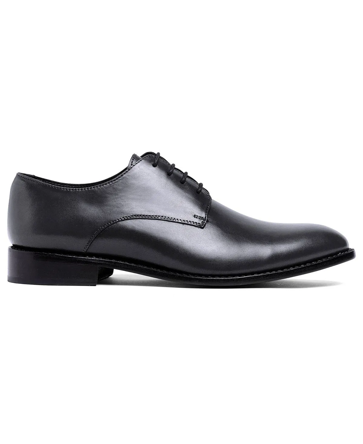 Anthony Veer Men's Leather Lace-Up Truman Derby Dress Shoes, Black