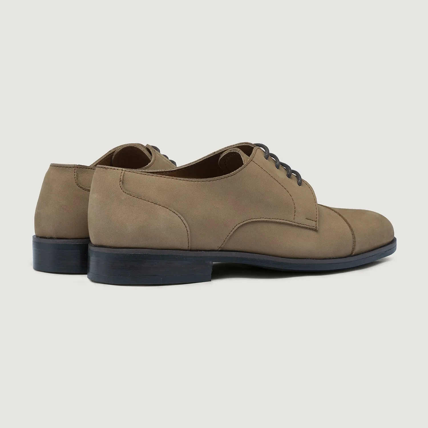 Attorney Derby Brown Nubuck Leather Shoes - StudGuard