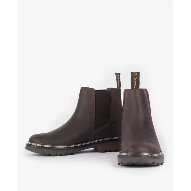 Barbour Ellison Ladies Leather Chelsea Boot - Dark Brown