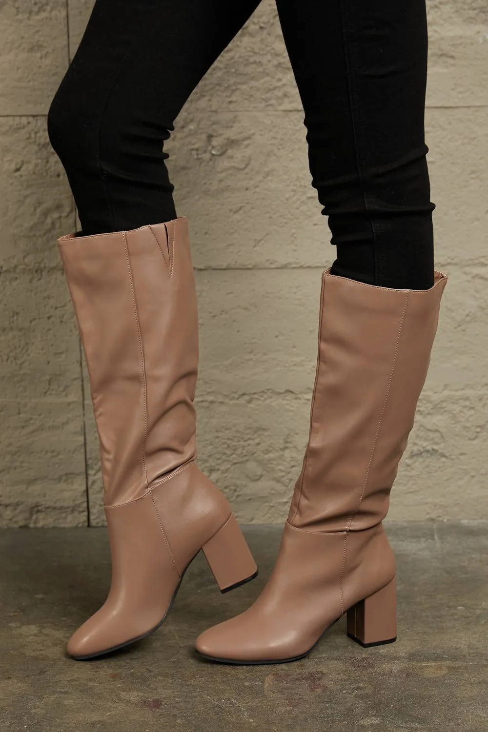 Becky Heel Knee High Boots