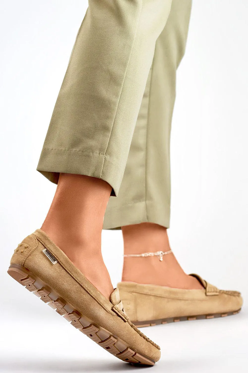 Beige Eco Leather Moccasins - Casual Luxury for the Modern Woman