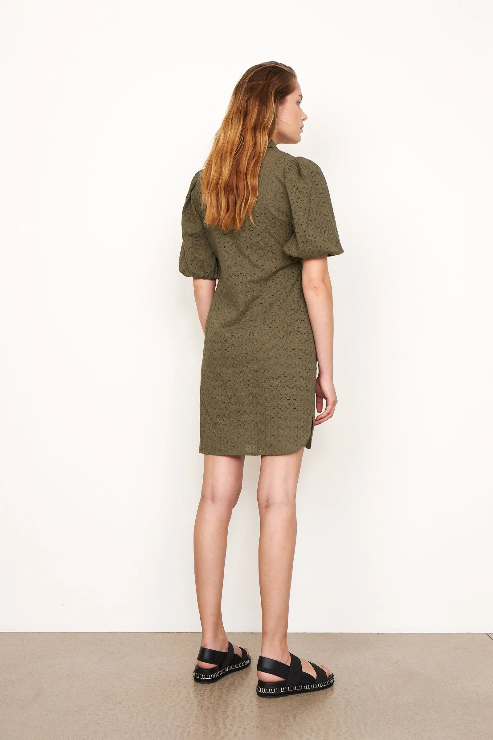 Bilbao Mini Dress - Stone Green