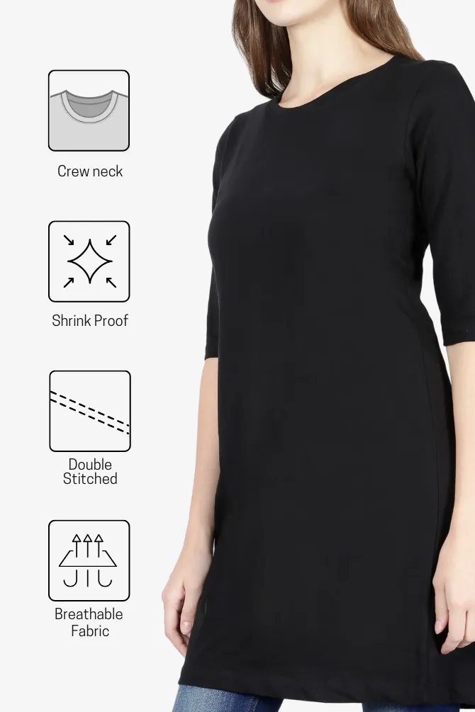 Black T-shirt Dress for women