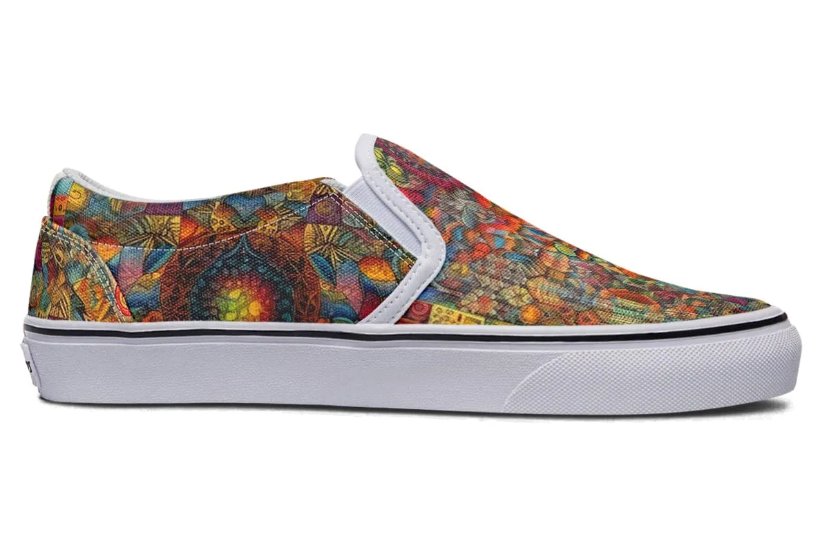 Blotter Patch Art Slip on Shoes