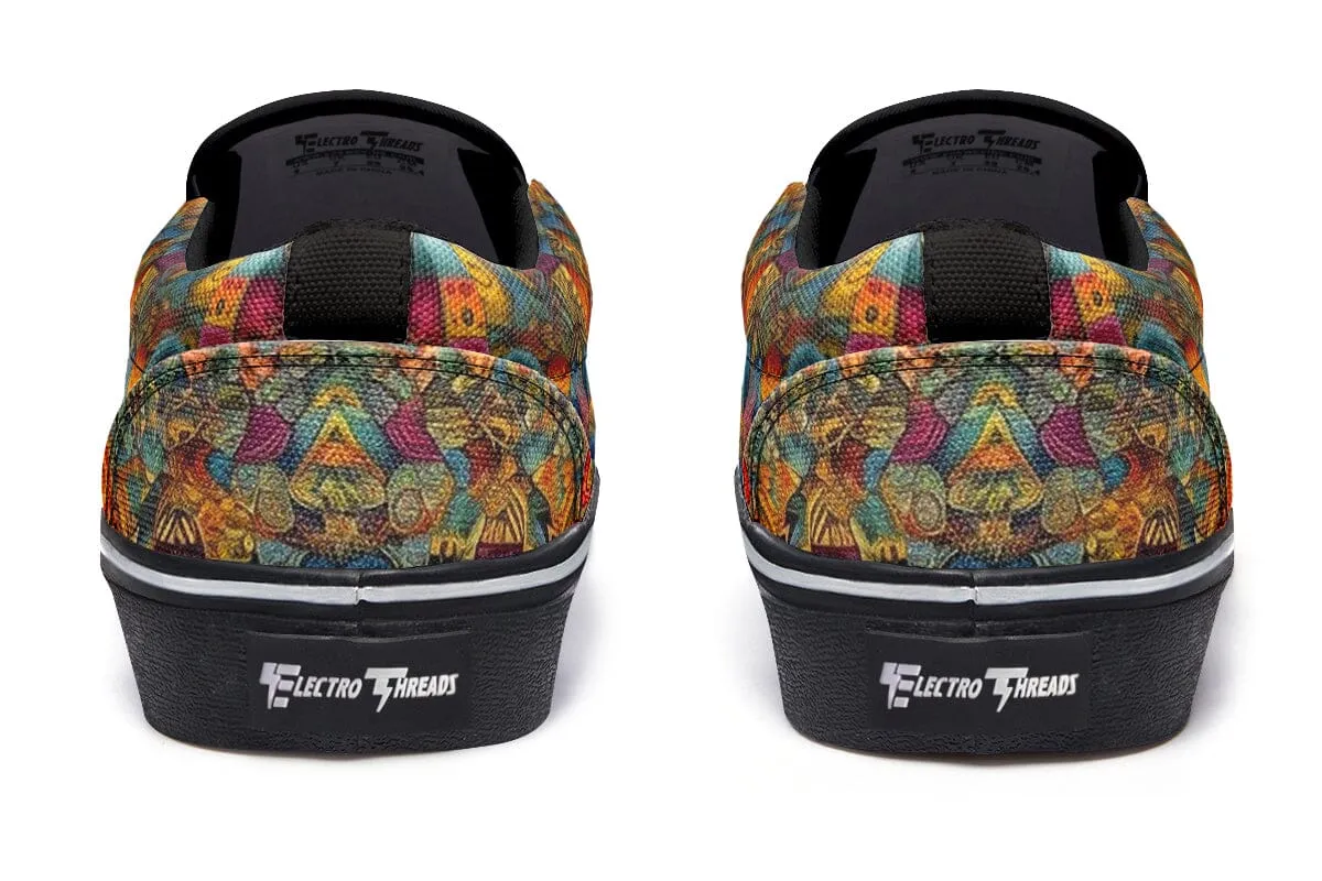 Blotter Patch Art Slip on Shoes