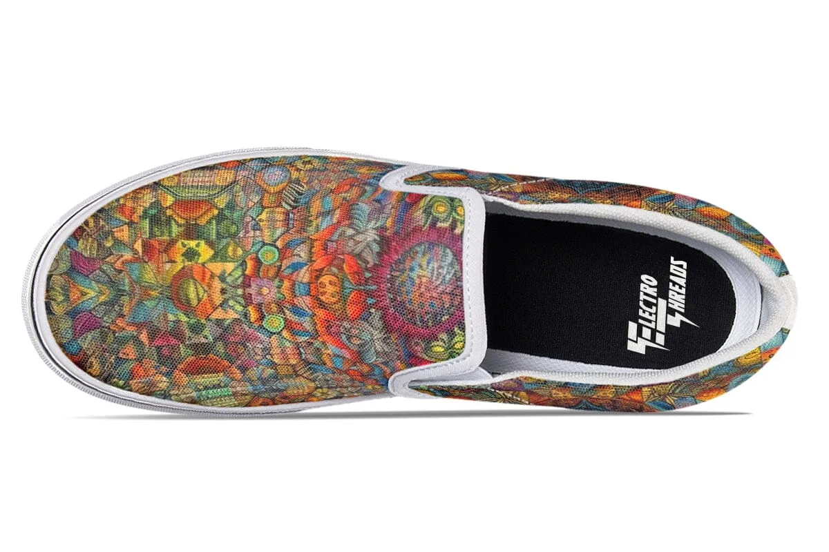 Blotter Patch Art Slip on Shoes