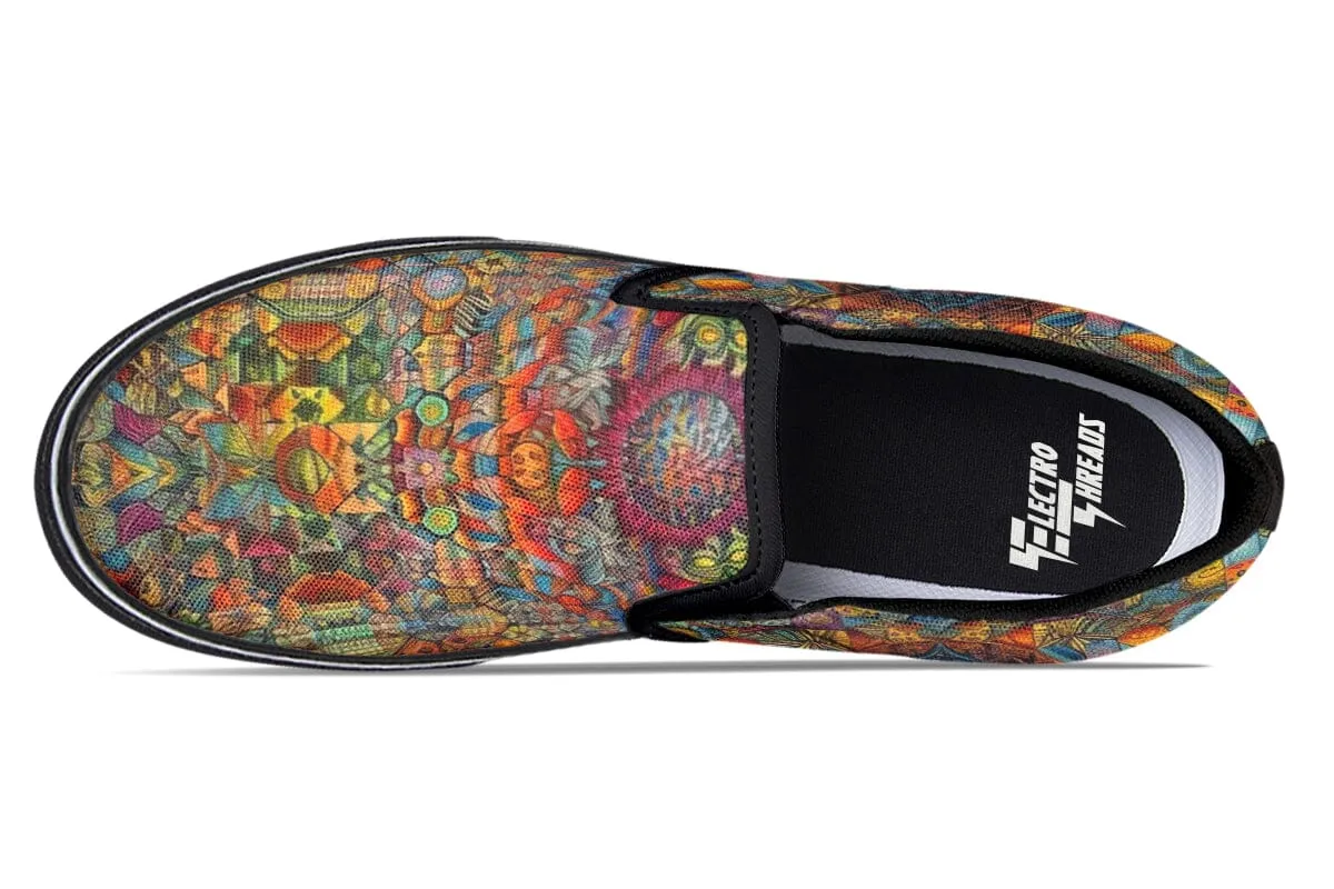 Blotter Patch Art Slip on Shoes