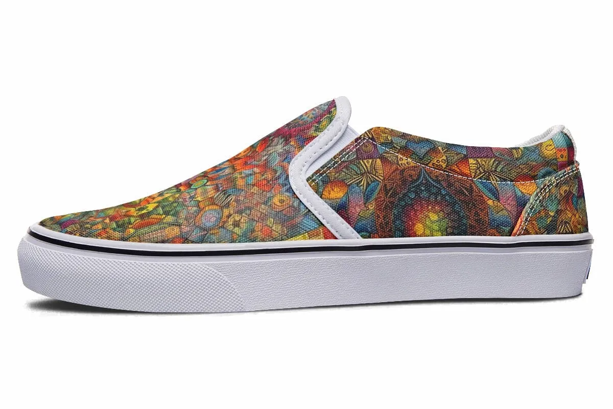 Blotter Patch Art Slip on Shoes