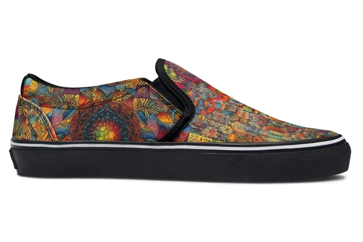 Blotter Patch Art Slip on Shoes