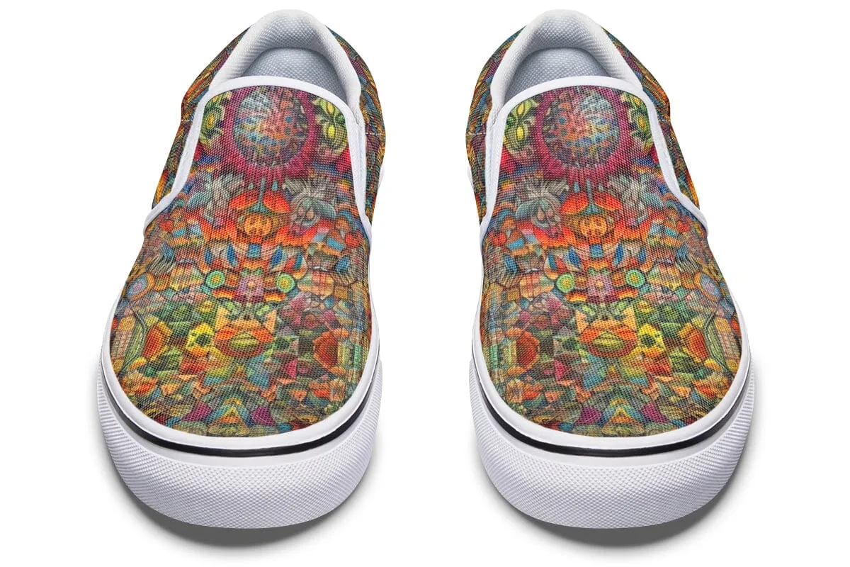 Blotter Patch Art Slip on Shoes