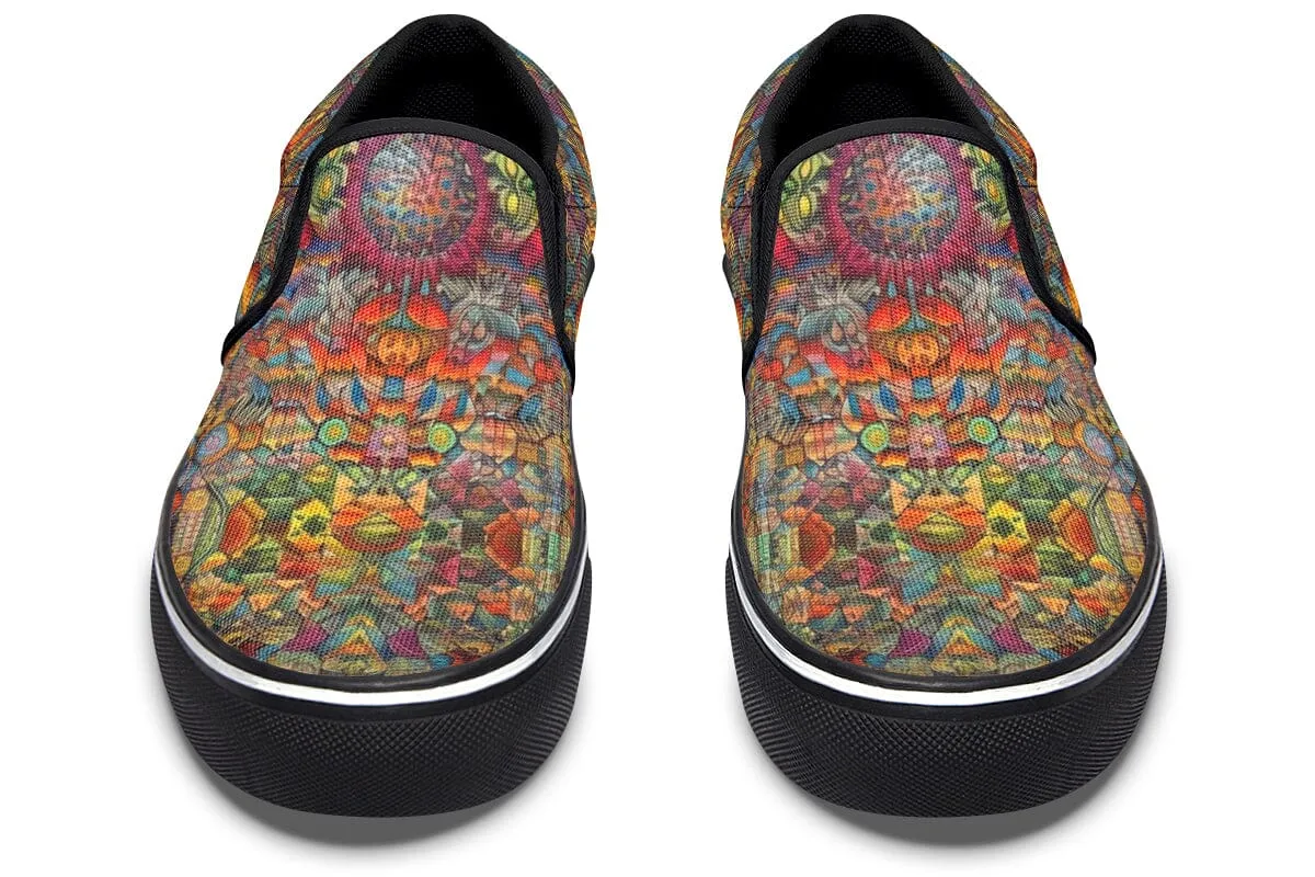 Blotter Patch Art Slip on Shoes