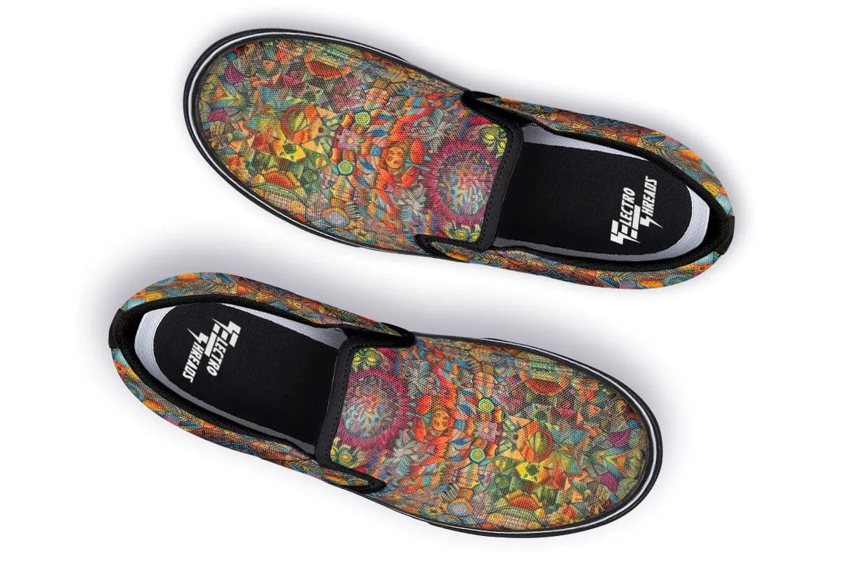 Blotter Patch Art Slip on Shoes