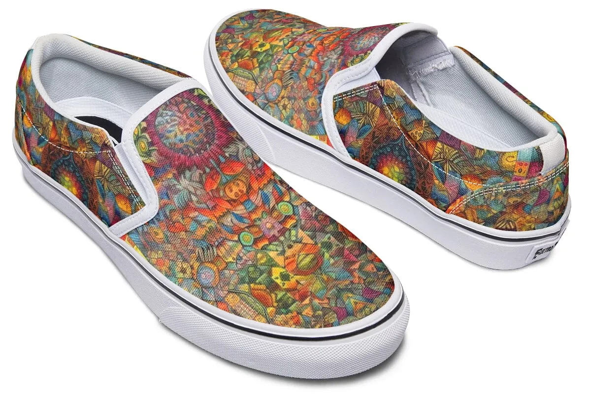 Blotter Patch Art Slip on Shoes