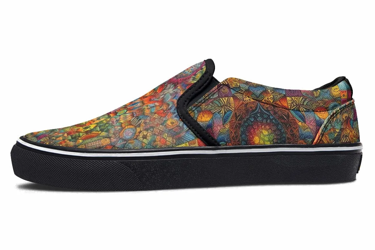 Blotter Patch Art Slip on Shoes