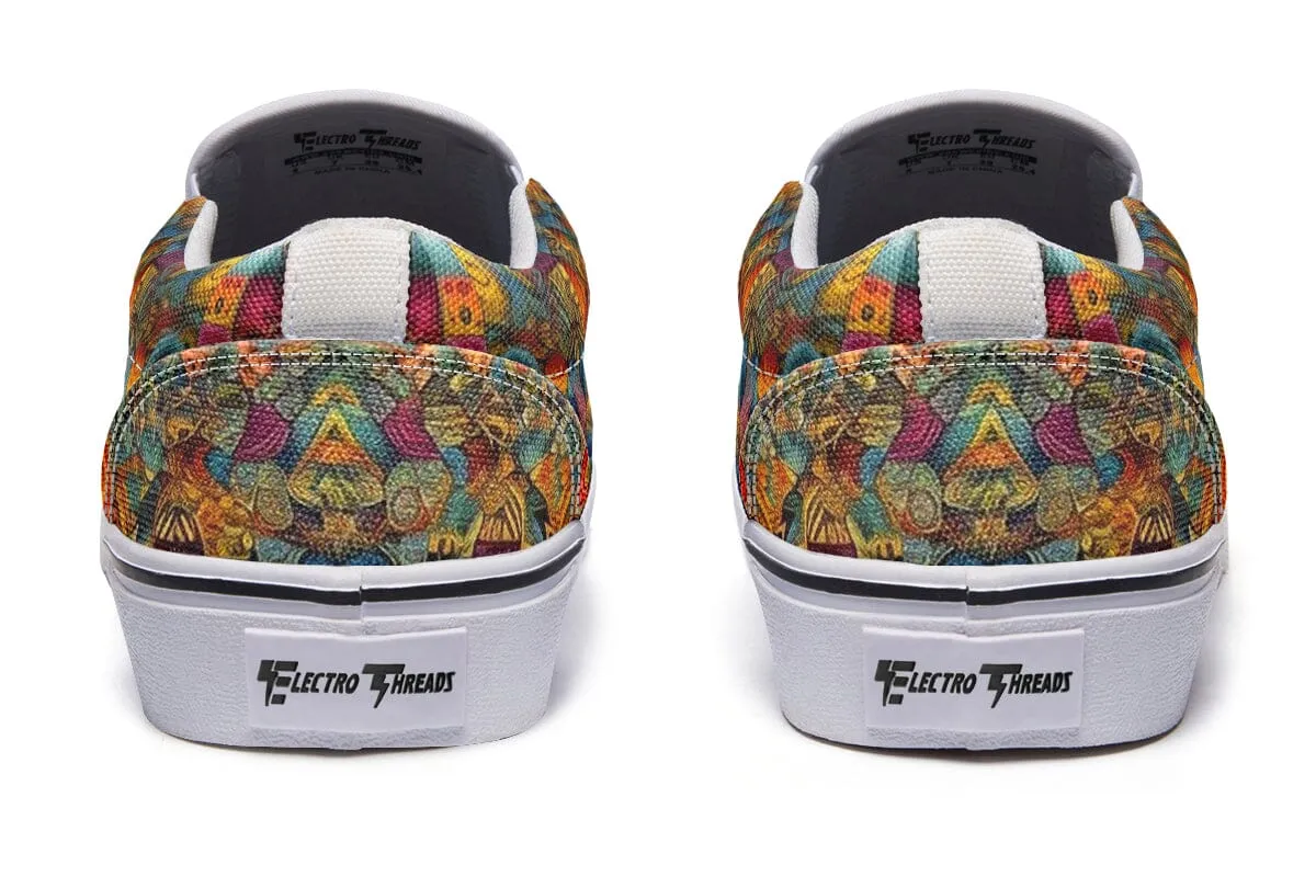 Blotter Patch Art Slip on Shoes