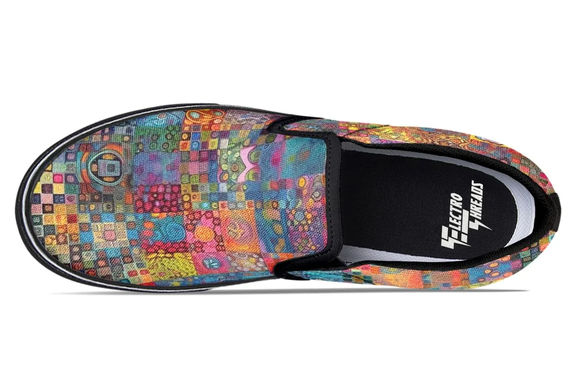 Blotter Patch Fuzz Slip on Shoes