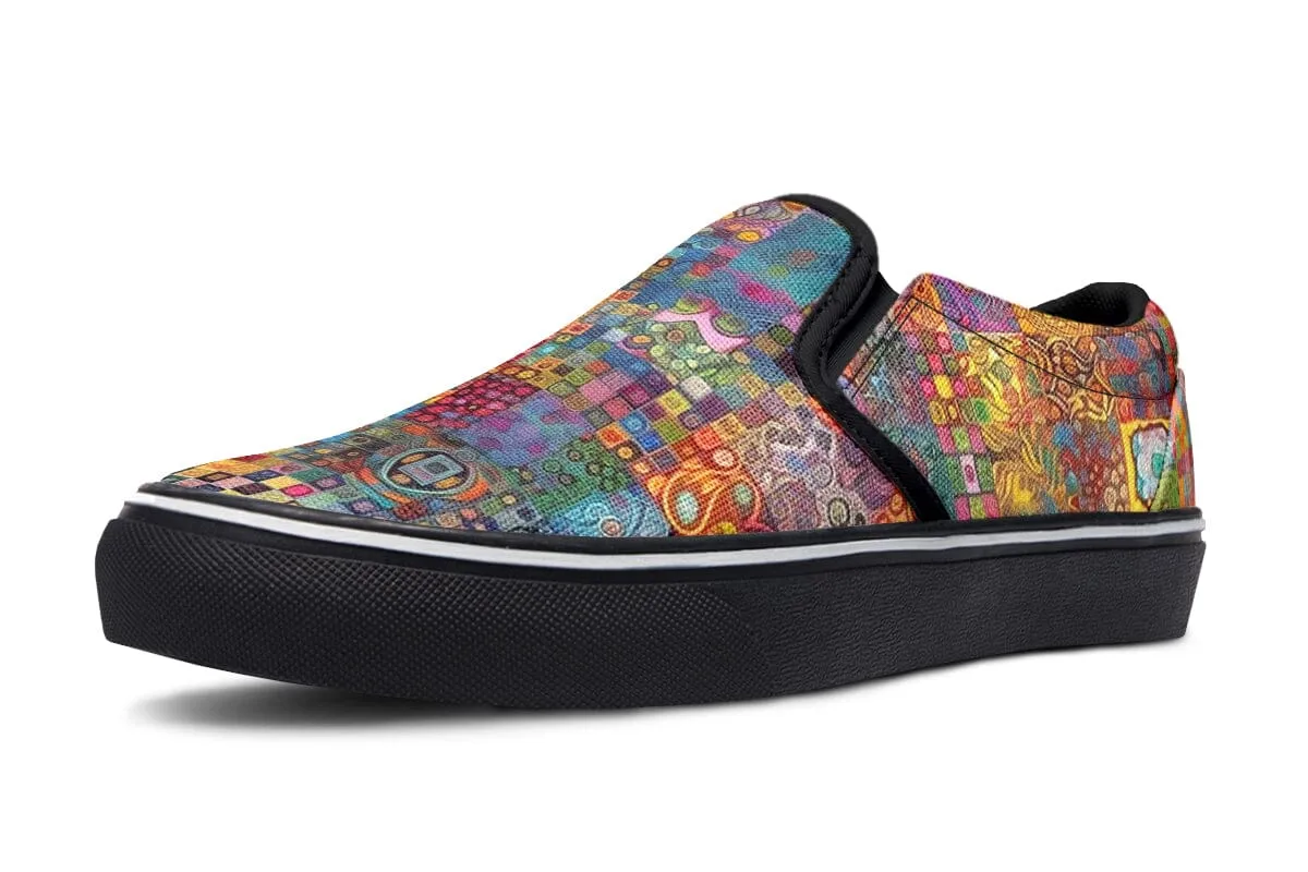 Blotter Patch Fuzz Slip on Shoes