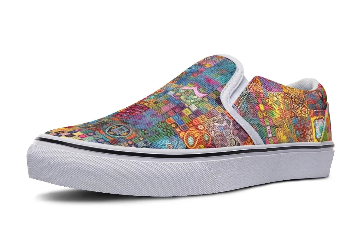 Blotter Patch Fuzz Slip on Shoes