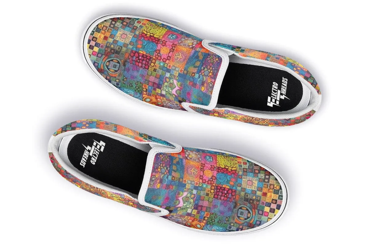 Blotter Patch Fuzz Slip on Shoes