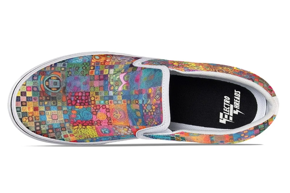 Blotter Patch Fuzz Slip on Shoes