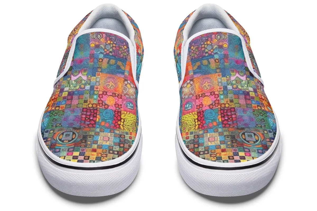 Blotter Patch Fuzz Slip on Shoes