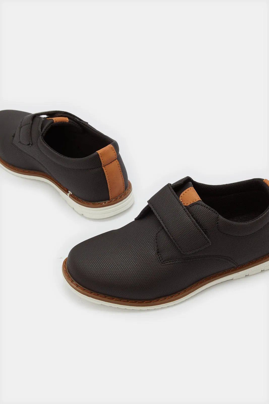 Boys Black Derby Shoes