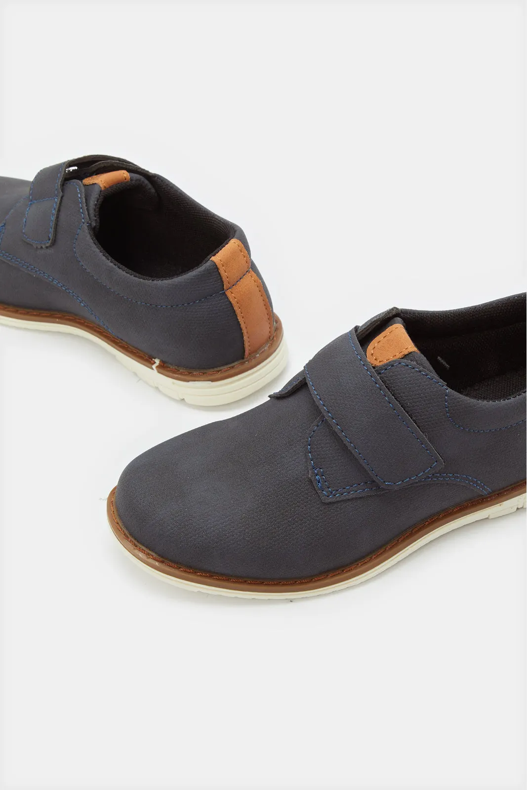 Boys Navy Derby Shoes