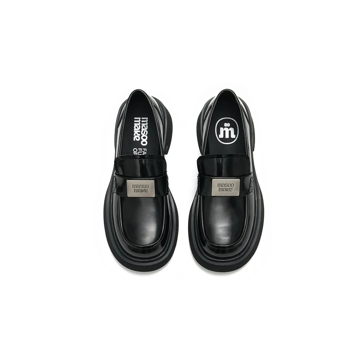 British Style Glossy Leather Loafers