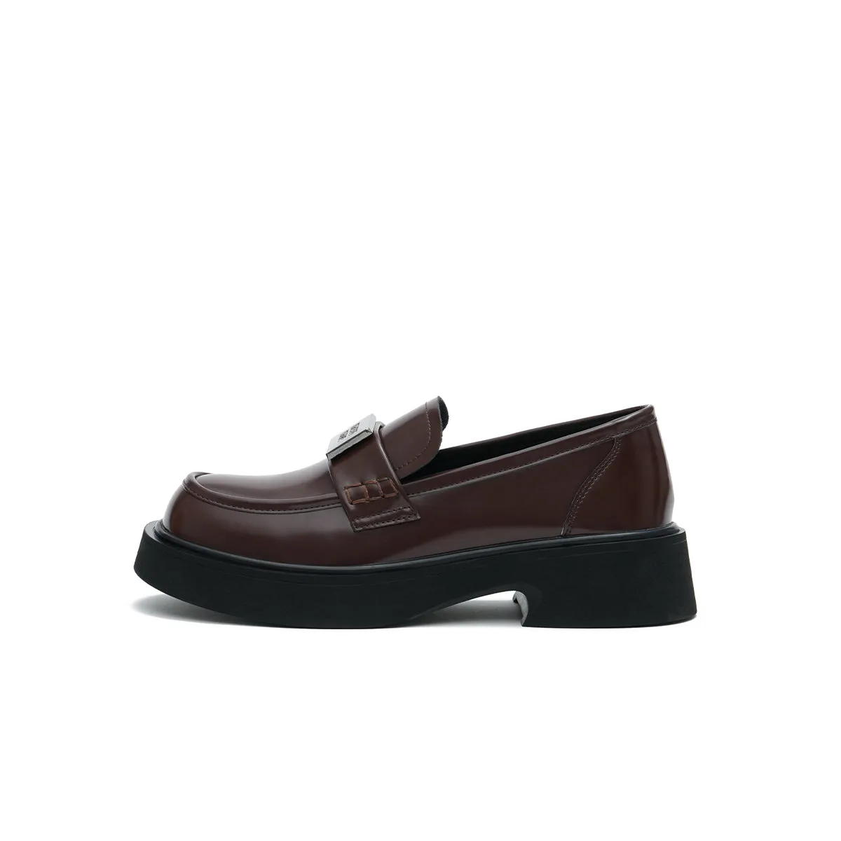 British Style Glossy Leather Loafers