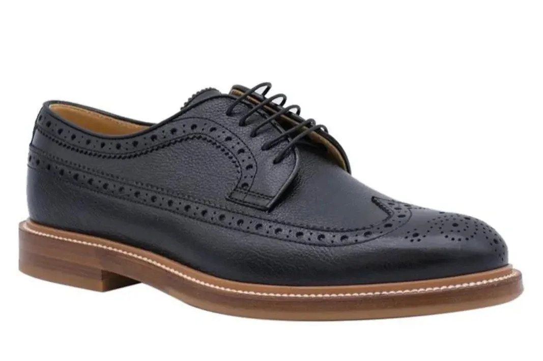 Brunello Cucinelli Men's Laced Leather Brogues In Black