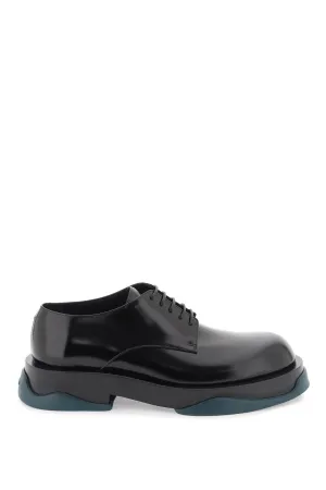 brushed leather derby shoe