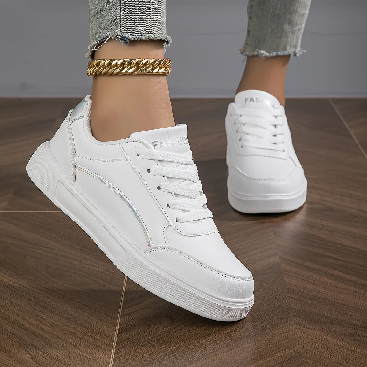 Casual Trendy Flat Skate Sneakers for Women | Perfect for Casual Days