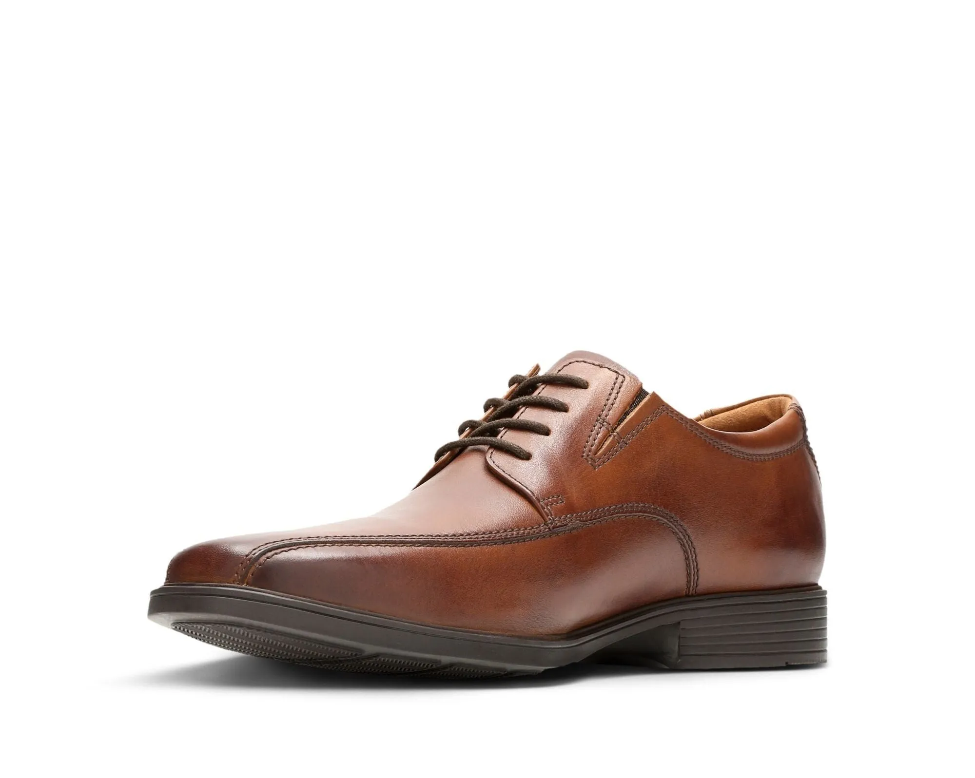 Clarks Tilden Walk Dark Tan Leather