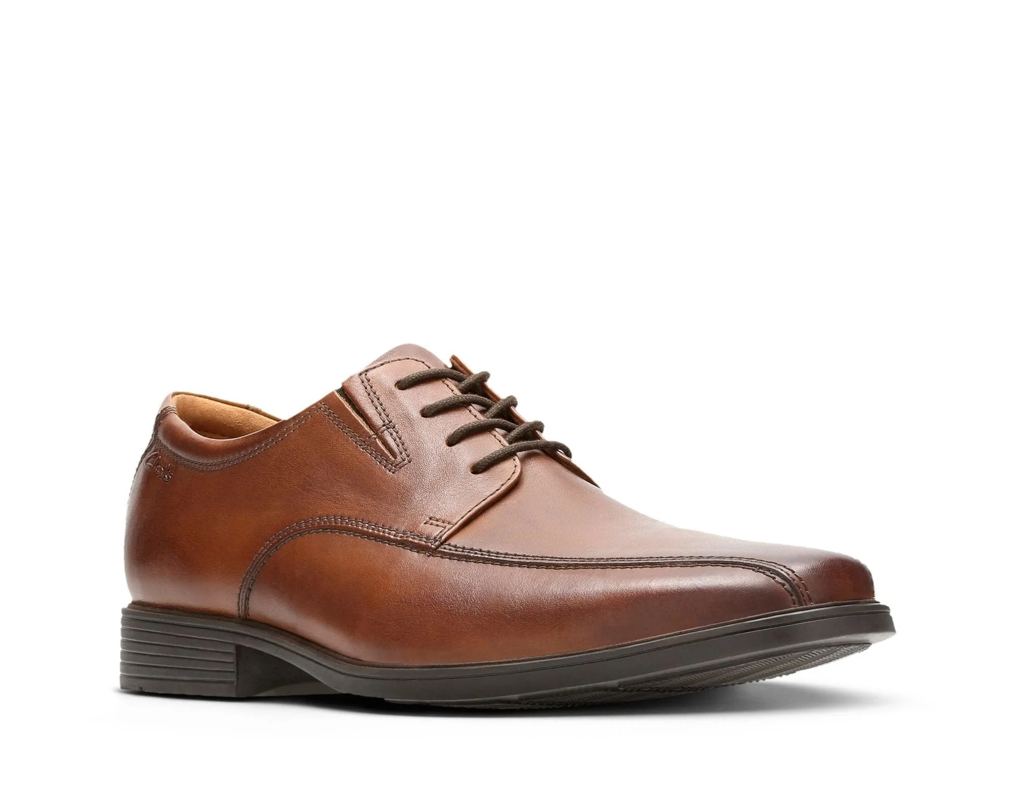 Clarks Tilden Walk Dark Tan Leather