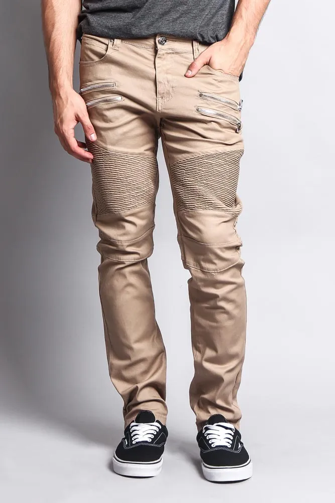 Coated Biker Jeans