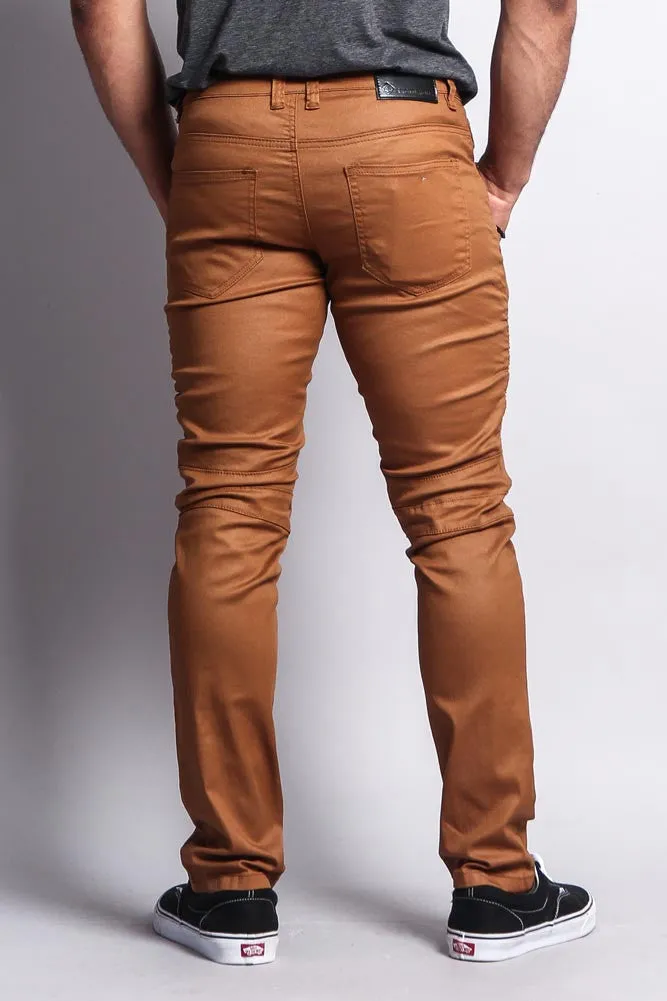 Coated Biker Jeans