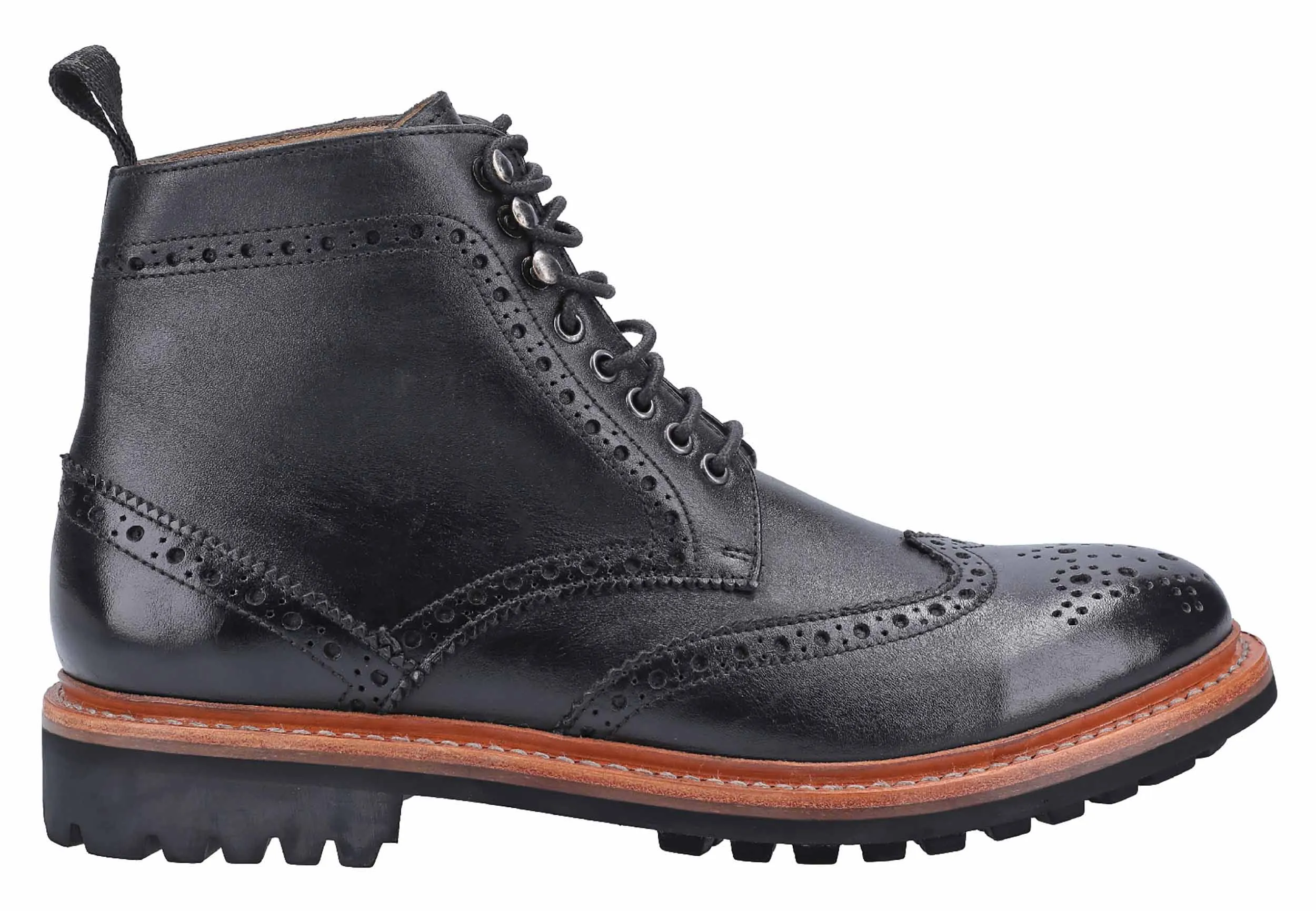 Cotswold Rissington Commando Mens Brogue Ankle Boot