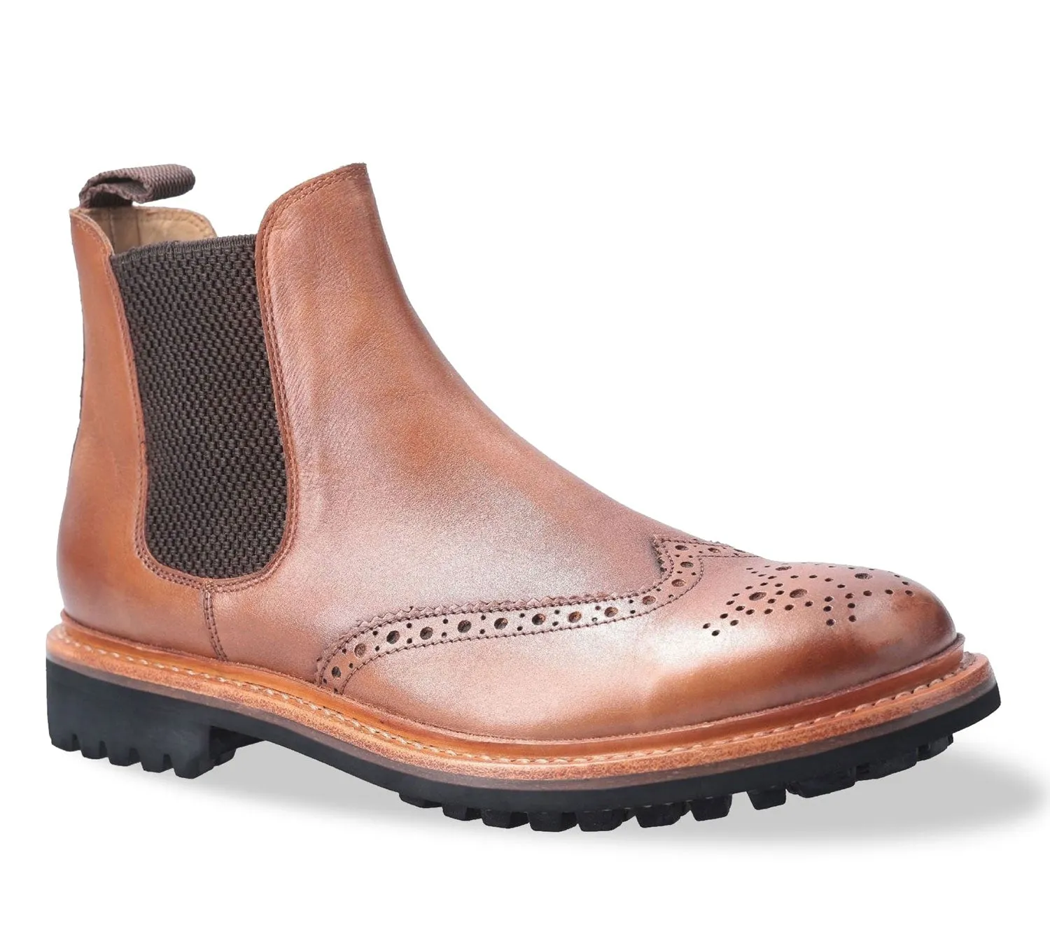 Cotswold Siddington Commando Brogue Chelsea Boots