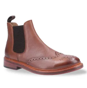 Cotswold Siddington Leather Brogue Chelsea Boots