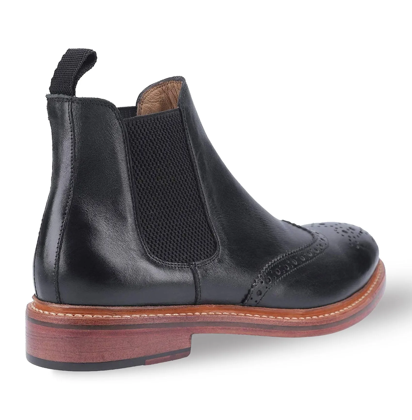 Cotswold Siddington Leather Brogue Chelsea Boots