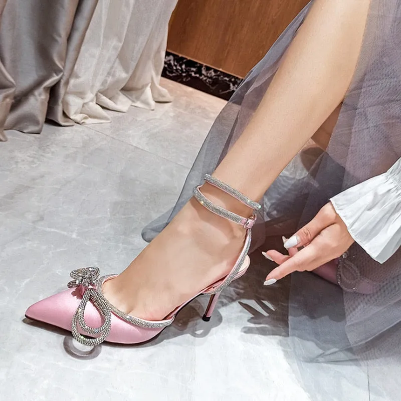 Crystal Pointed Toe Sandals